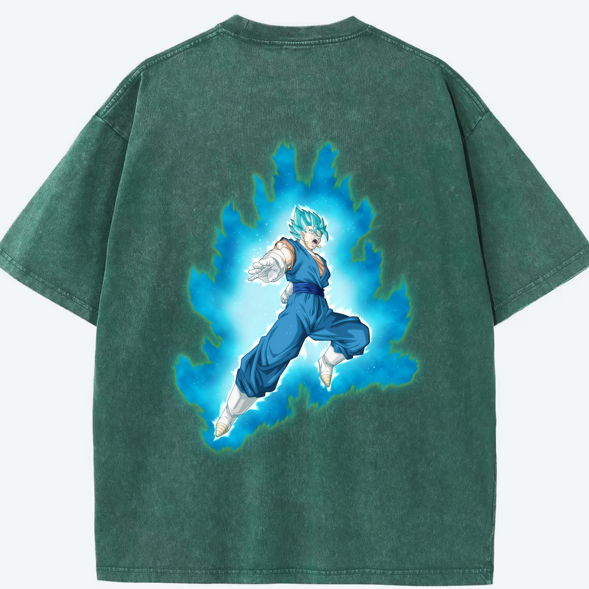 （画像用） ドラゴンボール ベジット DRAGON BALL Vegetto 綿100% ヴィンテージ風 半袖Tシャツ（背面プリント）